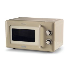 Ariete Vintage Microwave Oven 800W – Stylish 20L Freestanding Beige Design for Modern Kitchens